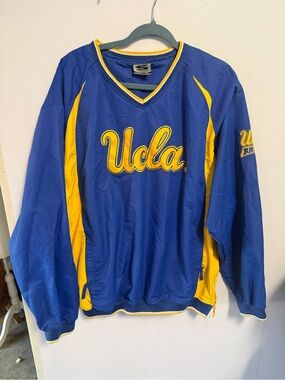 UCLA V-Neck Pullover Sweater Jacket - Blue with Gold Accents